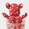 SYNC - [Heart Red] Stuffed Bear Glass Cup (6.3 inch height)