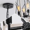 Modern American luxury style square E12 retro chandelier iron 4 bulb white living room chandelier, without bulb