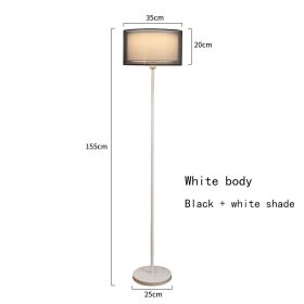 Contracted Modern Bedroom Bedside Floor Lamp (Option: White B-7W-Remote control)
