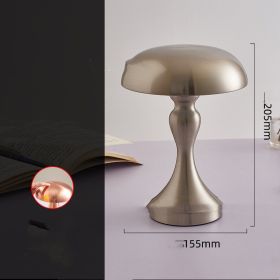 Bedroom Bedside LED Mushroom Ambient Night Light (Option: Three Colors-Beauty Mushroom Silver-USB)
