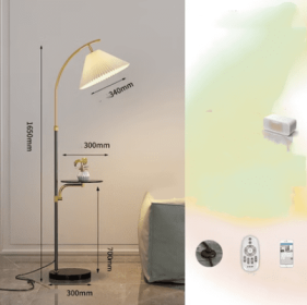 Floor Lamp Living Room Sofa Next To Bedroom Head Of Bed Wireless Upright (Option: Black-Marble Tmall-220V US)