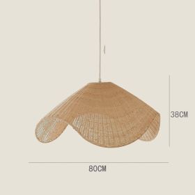 Tea Room Pastoral Handmade Bamboo Lamp (Option: Diameter 80cmwarm light)