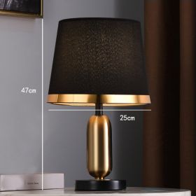Bedroom Creative Simple Touch Night Light Table Lamp (Option: Cylindrical black-AU)