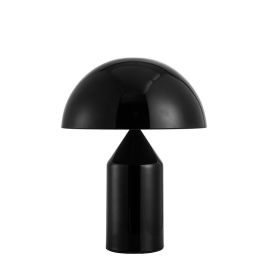 Post-modern Creative Simple Model Room Hotel Desktop Bedroom Bedside Semi-circular Hardware Mushroom Desk Lamp (Option: Black-S-Default)