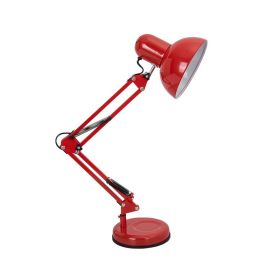 Modern LED Long Swing Arm adjustable classic desk Lamps E27 clip Table Lamp for (Option: Red-CH)