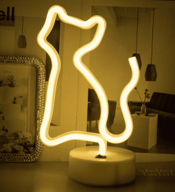 Decorative neon lights at night (Option: Warm white cat B)
