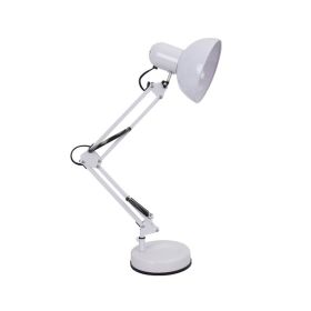 Modern LED Long Swing Arm adjustable classic desk Lamps E27 clip Table Lamp for (Option: White-CH)