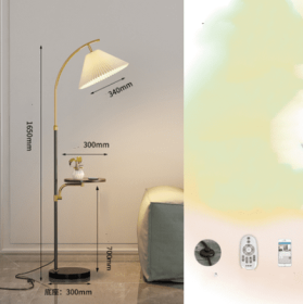 Floor Lamp Living Room Sofa Next To Bedroom Head Of Bed Wireless Upright (Option: Black-Wireless remote dimming-220V US)