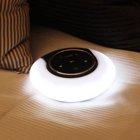 Creative Bluetooth Subwoofer Stereo Speaker LED Desk Lamp Stepless Dimming Folding Touch Atmosphere Night Light (Option: White Light)