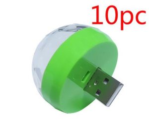 Light Stage Effect USB 5V Disco Ball DJ Party Holiday Lighting Christmas Projector (Option: Green USB 10pc)