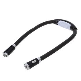 Flexible Neck Hug Book Light With LED Reading Lamp 3 Mode Portable Flashlight Soft Silicone Outdoor Camping Light Night Light (Option: Black clarinet)