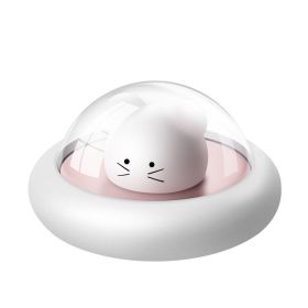 Space Cute Mouse Pat Small Night Light USB Charging Cute LED Light Up At Night (Option: Pink-rechargeable)