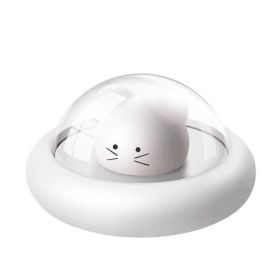Space Cute Mouse Pat Small Night Light USB Charging Cute LED Light Up At Night (Option: White-Plug in)