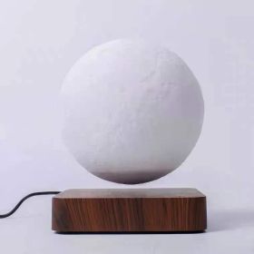 Magnetic Levitation Table Lamp Moon Light 3D Printing Planet Night Light (Option: Brown-UK)
