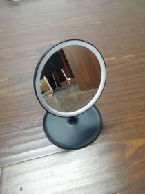 Hot-Selling Makeup Mirror Led Light Mirror Portable Three-Color Adjustable Vanity Mirror Desktop Beauty Dormitory Makeup Mirror With Light (Option: Black-Tricolor usb-USB)