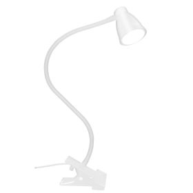 Reading Work Study Creative Simple Fashion Beauty Clip Desk Lamp (Option: White-USB)