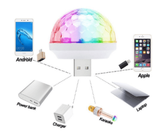 Light Stage Effect USB 5V Disco Ball DJ Party Holiday Lighting Christmas Projector (Option: White USB)