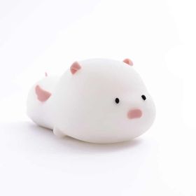 Pig silicone night light (Color: pink)