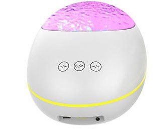 Coversage Ocean Wave Projector LED Night Light Bluetooth-compatible USB Remote Control Music Player Speaker Aurora Projection Coversage Ocean Wave Pro (Color: White)