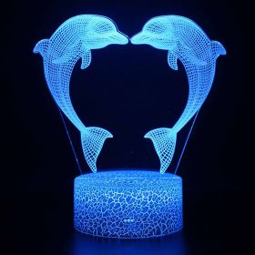 Dolphin series small night lights (Option: 1180 style-16 black)