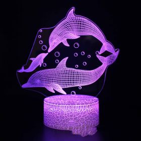 Dolphin series small night lights (Option: 1122 style-16 crack)