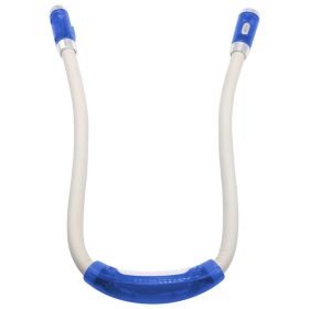 Flexible Neck Hug Book Light With LED Reading Lamp 3 Mode Portable Flashlight Soft Silicone Outdoor Camping Light Night Light (Option: Blue white tube)