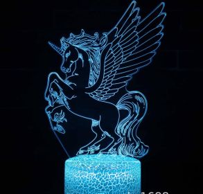 3D Creative  Series Night Light (Option: A-Black-7)