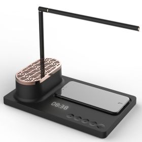 Wireless bluetooth sound desk lamp (Option: Black-UK)