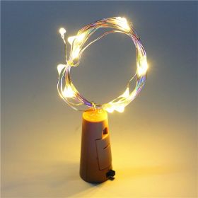 Red wine cork string 2 meters 20 colorful lights (Option: Warm White-3M)