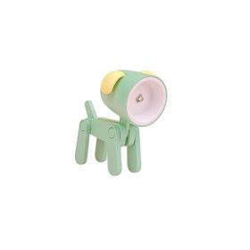 Cute Pet Mini Night Light Mini Desktop Night Light Sleep Ambience Light (Option: Puppy Green With Battery)