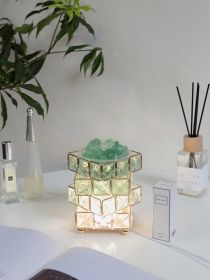 Fire Aromatherapy Crystal Diffuser Indoor Durable Household Night Light (Option: White green-Tie Guanyin-USB plug in)