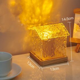 Rotating Water Ripple Small Night Light (Option: Warm light-USB)
