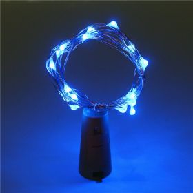 Red wine cork string 2 meters 20 colorful lights (Option: Blue-1M)