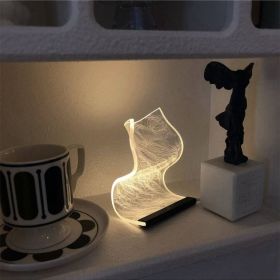Warm High Appearance Level Bedside Lamp Small Night Light (Option: warm light-10x16cm)