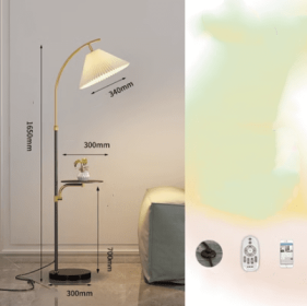 Floor Lamp Living Room Sofa Next To Bedroom Head Of Bed Wireless Upright (Option: Black-Iron remote dimming-220V US)