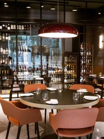 Danish Orange Restaurant Pendant Lamp (Option: Orange tricolor dimming-45cm)
