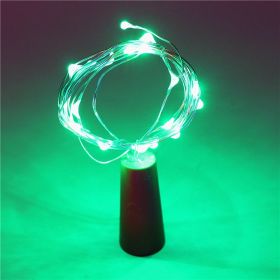 Red wine cork string 2 meters 20 colorful lights (Option: Green-1M)