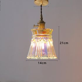 Brass-glass Shop Light Japanese Vintage Nordic Chandelier (Option: E 7Colors)