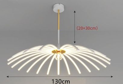 Led Chandelier In Dining Room Bedroom (Option: White A-22heads-Tricolor dimming)