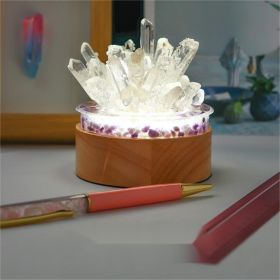 White Crystal Single Crystal Small Night Light (Option: White-USB)