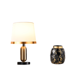 Bedroom Creative Simple Touch Night Light Table Lamp (Option: Cylinder white and small vase-US)