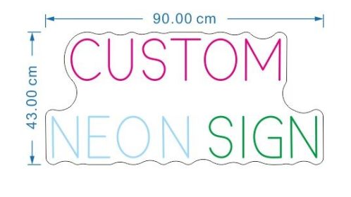 Colorful Neon Letter Modeling Light Custom Neon Sign DIY (Option: Custom-90cmx43cm-EU)