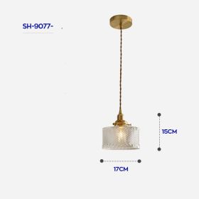 Luxury Lamp All Copper Chandelier Table Bedside Bedroom (Option: 9077D)