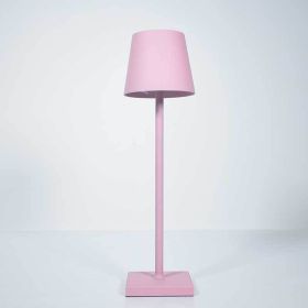 Simple Retro Creative Eye Protection Night Light Touch Wireless Charging (Option: Pink-Style B)