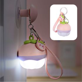 Mangosteen Fruit Key Chain Small Night Light (Option: Pink-USB)