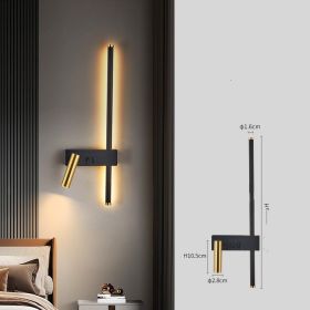 Living Room Sofa Background Wall With Spotlights (Option: Style16)