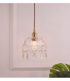 French All-brass Vintage Crystal Pastoral Bedroom Headboard (Option: French Style5)