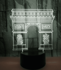 Triumphal Arch 3D Night Light (Option: Black Seat Colorful-Touch)