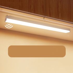 Led Intelligent Human Body Induction Wireless Magnetic Suction Long Strip Small Night Light Rechargeable Type (Option: 50cm warm light-USB)