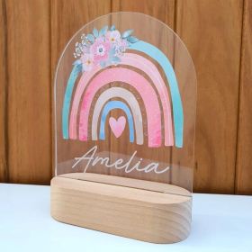 Personalized Colorful Night Light Baby Gift Night Light (Option: F)
